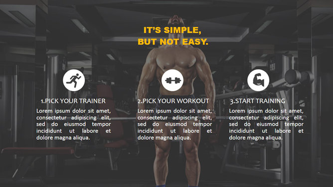 运动健身塑形主题PPT模板