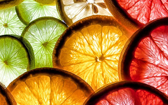 清新黄柠檬主题PPT背景