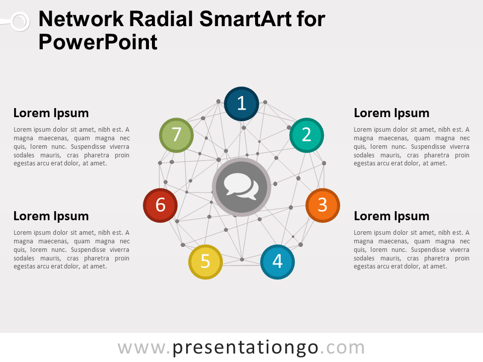 网络径向PowerPoint的插图