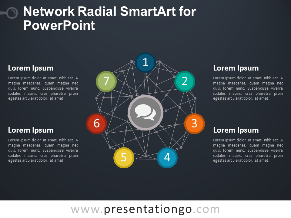 网络径向PowerPoint的插图