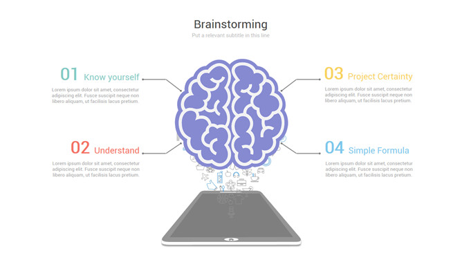 大脑风暴PPT图形素材PPT模板预览图