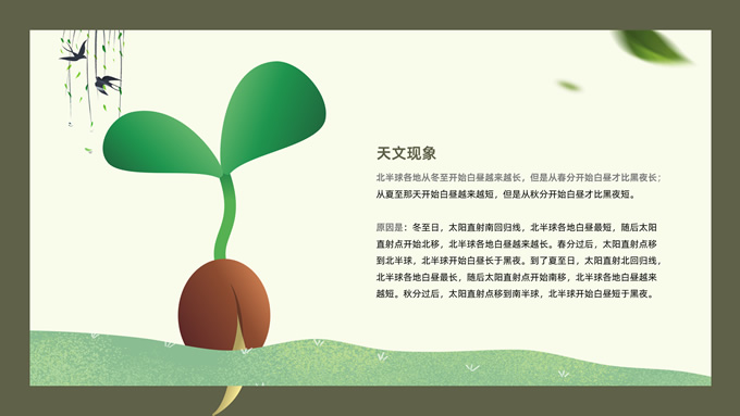 二十四节气之春分PPT模板