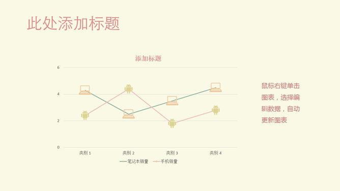 清新淡雅唯美小花PPT模板