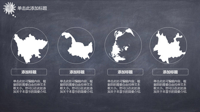 创意手绘粉笔黑板PPT模板