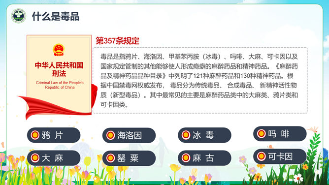 远离毒品禁毒日宣传PPT模板