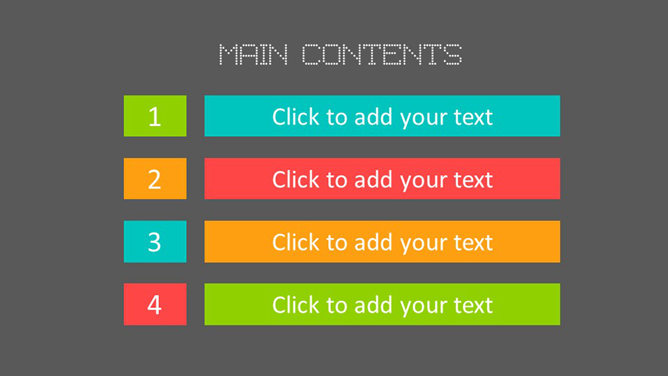 色彩鲜明多功能PPT模板