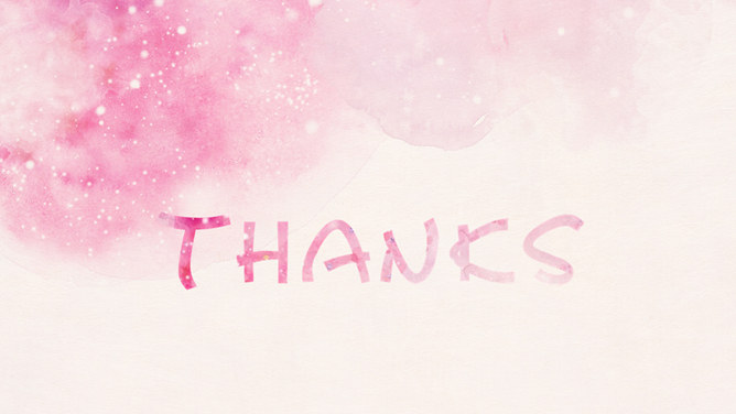 淡雅梦幻粉色水彩PPT模板