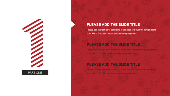 卡通扁平化圣诞主题PPT模板