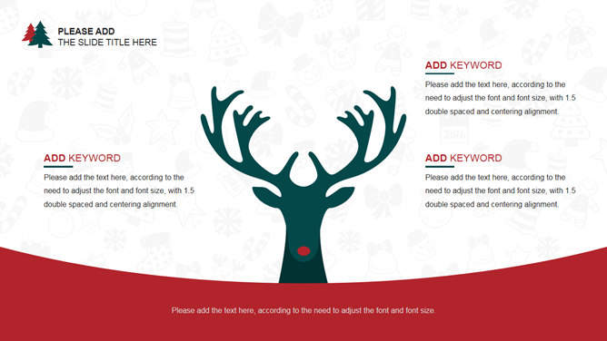 卡通扁平化圣诞主题PPT模板