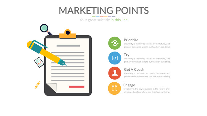 文件板夹项目清单PPT模板