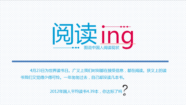 中国人阅读现状分析报告PPT模板