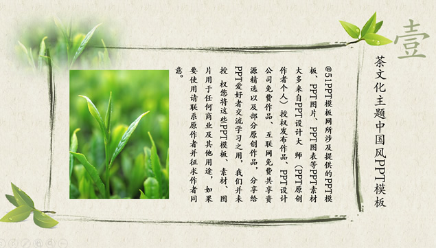 茶叶 茶艺 茶文化主题PPT模板
