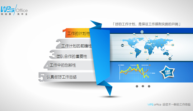 纸折信鸽元素创意PPT模板