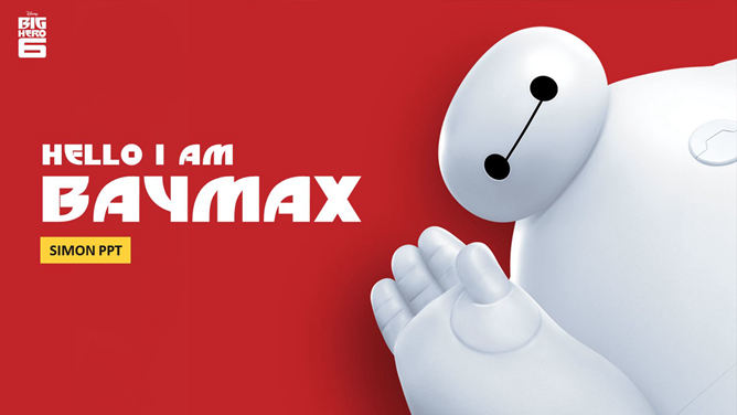 超能陆战队大白主题PPT模板