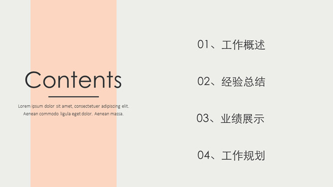 极简欧美风工作汇报PPT模板