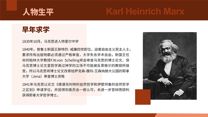 橙红色学术风人物介绍
