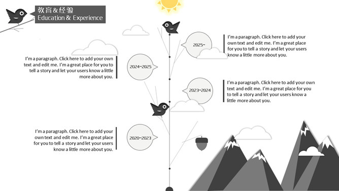 高端个人简历幻灯片模板