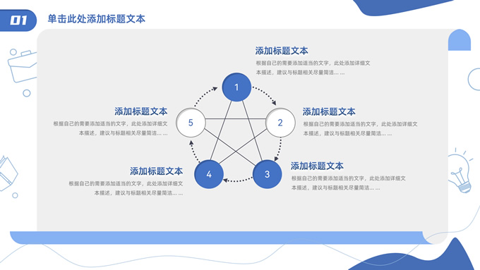 卡通几何流体风年终总结PPT模板