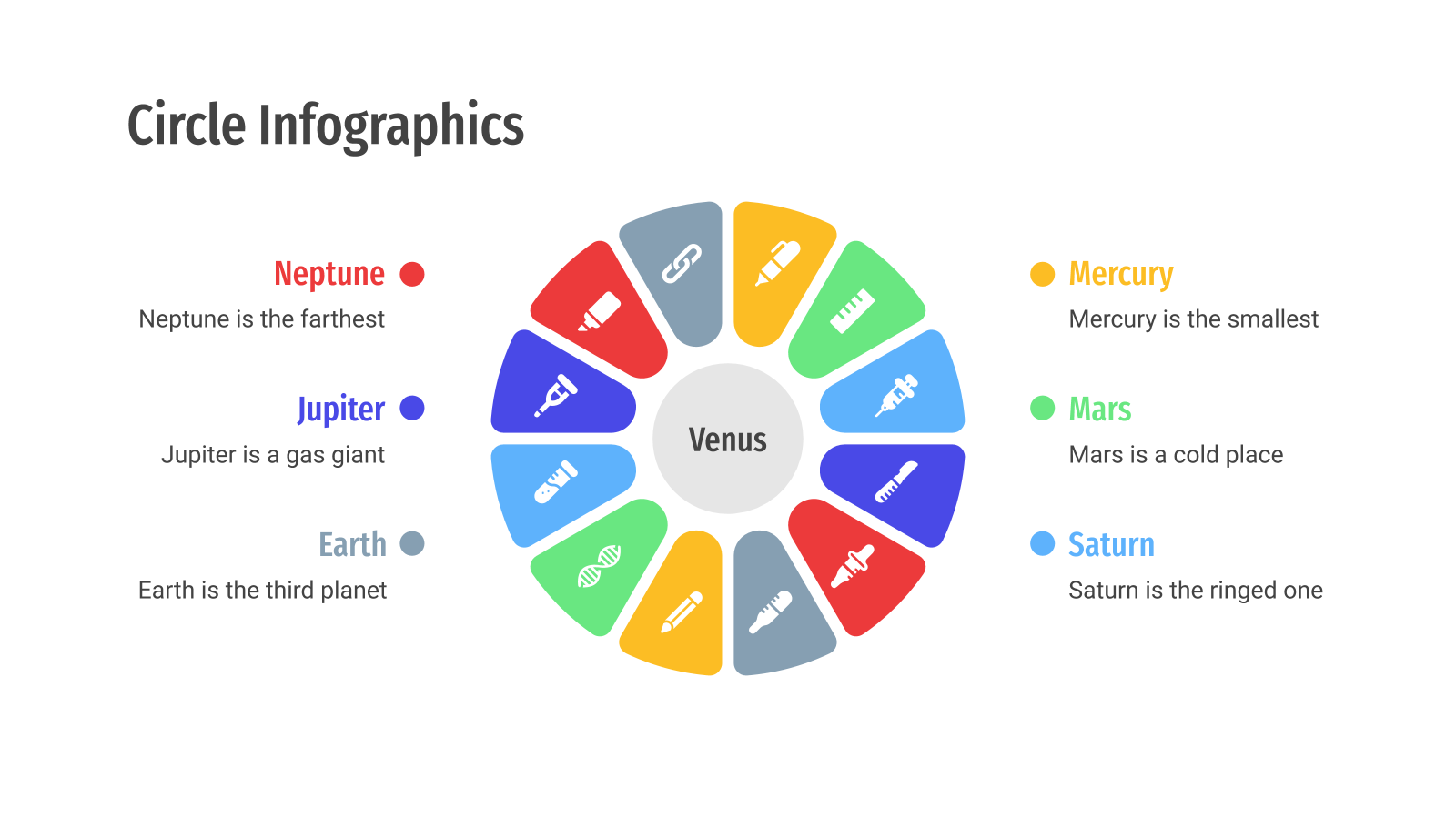 PowerPoint的免费圆形信息图