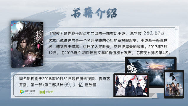 《将夜》主题读书笔记PPT模板