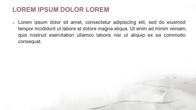 简约淡雅水墨中国风PPT模板