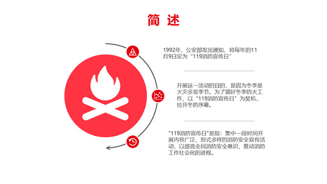 消防宣传日消防知识PPT模板