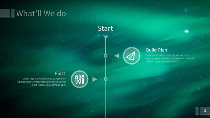 星空动态科技风PPT模板