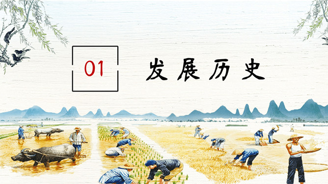 农民种田劳动节介绍PPT模板