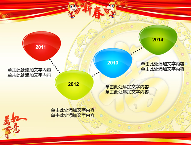 闹春鼓喜迎新春动态PPT模板