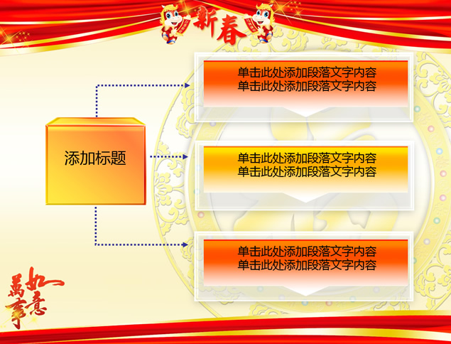 闹春鼓喜迎新春动态PPT模板