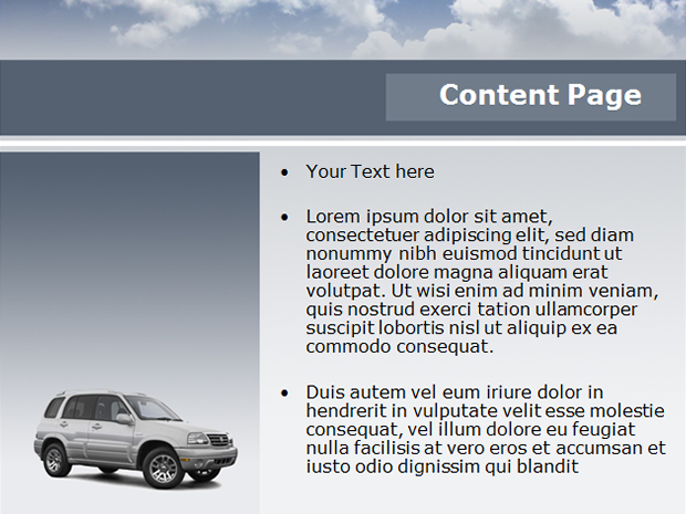 汽车行业车型介绍PPT模板