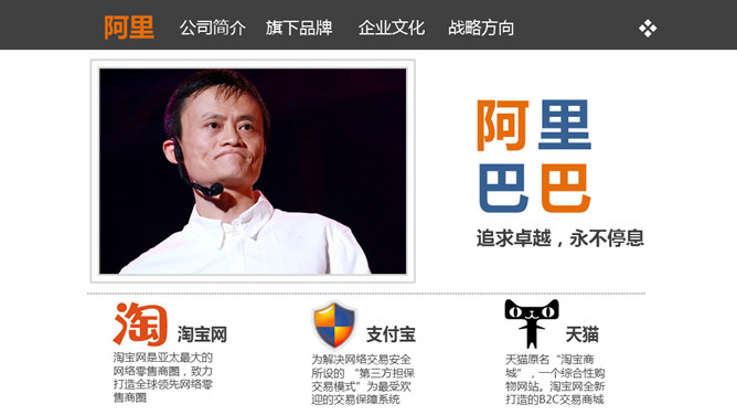 阿里巴巴公司介绍PPTPPT模板预览图