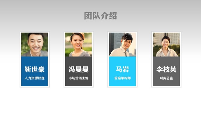 团队成员人员介绍PPT模板