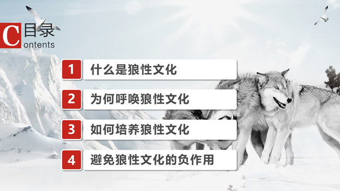 企业文化狼性精神培训PPT模板