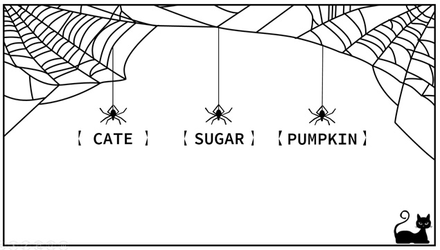 HAPPY HALLOWEEN 黑白配色万圣节PPT模板