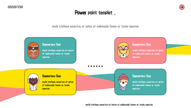 俏皮实用可爱卡通风PPT模板