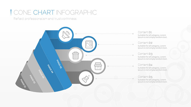 折叠效果并列关系PPT图示