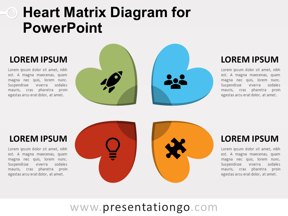 心PowerPoint的矩阵图