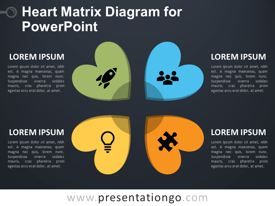 心PowerPoint的矩阵图