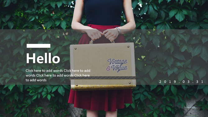 欧美文艺风图文排版PPT模板