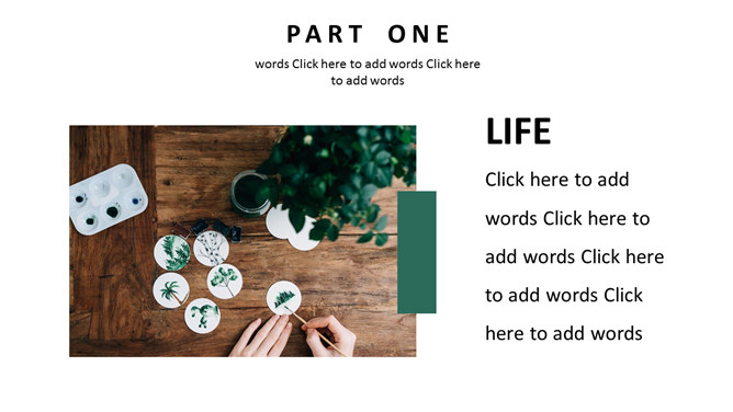 欧美文艺风图文排版PPT模板