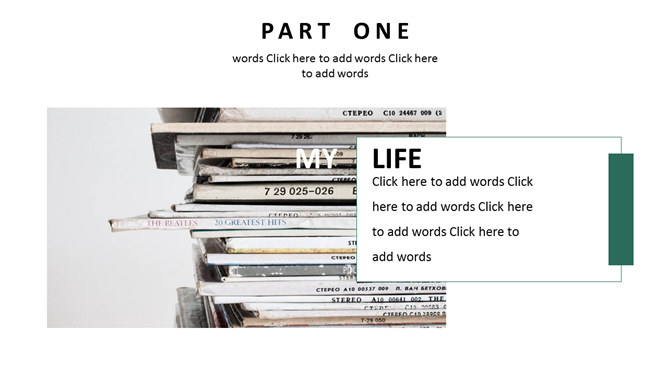 欧美文艺风图文排版PPT模板