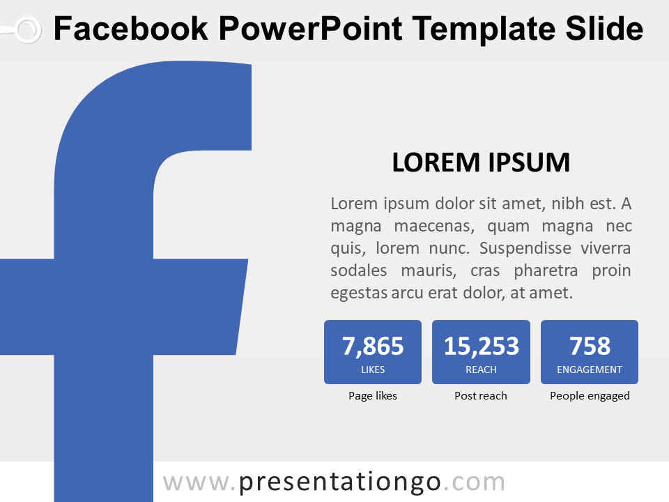 Facebook PowerPoint幻灯片模板