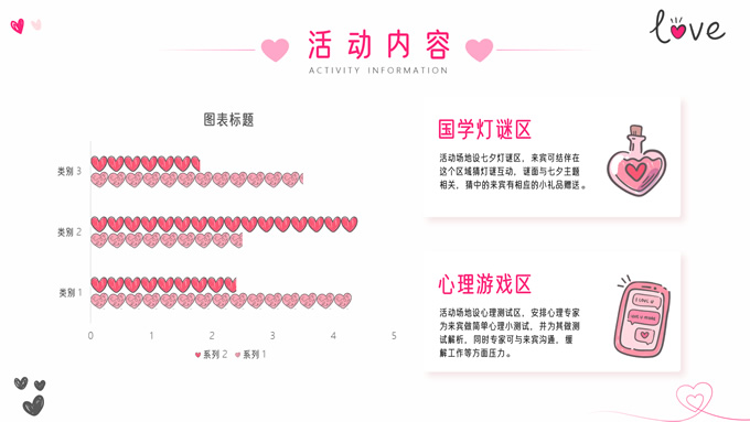 粉色简约七夕情人节PPT模板