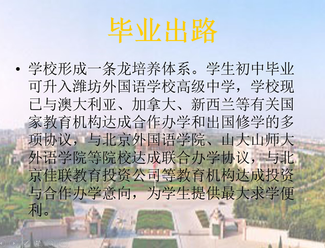 外国语学院简介PPT模板
