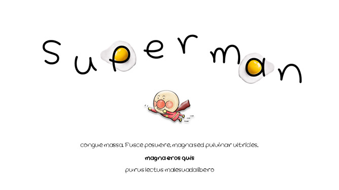 卡通风格面包超人主题PPT模板