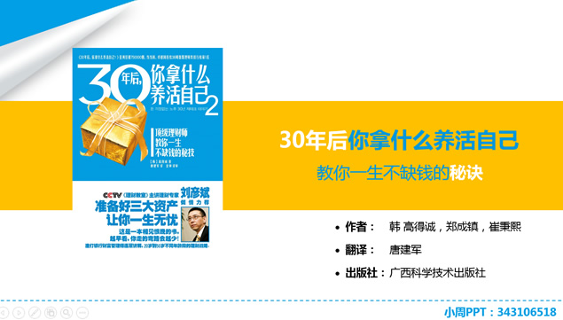 一本好书读书笔记通用PPT模板