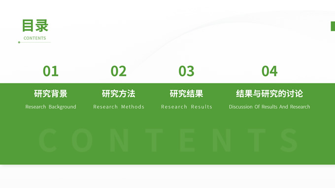 绿色简约风学术报告