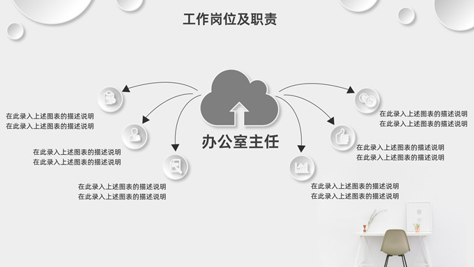 简约微立体述职报告PPT模板