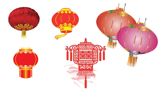 大红灯笼透明背景PNG图片素材